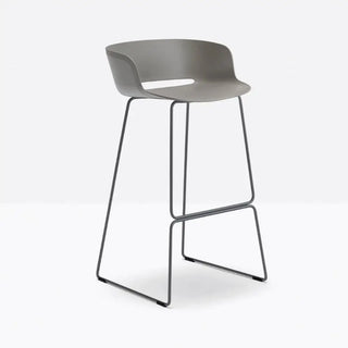 Pedrali Babila stool with steel legs and polypropylene shell