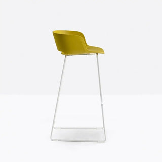 Pedrali Babila stool with steel legs and polypropylene shell