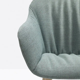 Pedrali Babila XL 2753R armchair with polypropylene shell - removable covering - ash legs