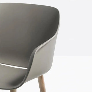 Pedrali Babila XL 2754R armchair with recycled polypropylene shell and ash legs