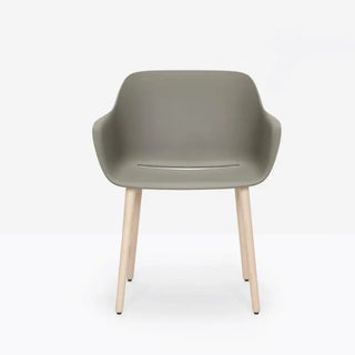 Pedrali Babila XL 2754R armchair with recycled polypropylene shell and ash legs