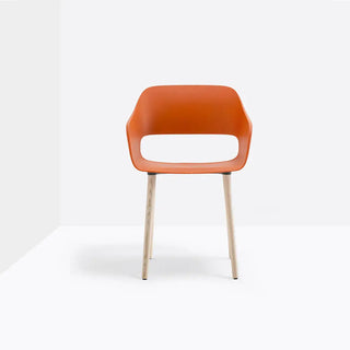 Pedrali Babila 2755 armchair with ash legs and polypropylene shell