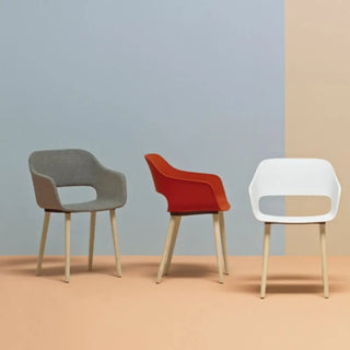 Pedrali Babila 2756 upholstered armchair with ash legs