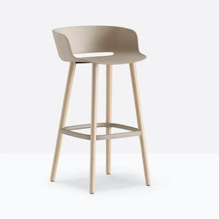 Pedrali Babila stool with ash legs and polypropylene shell - Buy now on ShopDecor - Discover the best products by PEDRALI design
