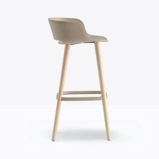 Pedrali Babila stool with ash legs and polypropylene shell - Buy now on ShopDecor - Discover the best products by PEDRALI design