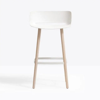 Pedrali Babila stool with ash legs and polypropylene shell