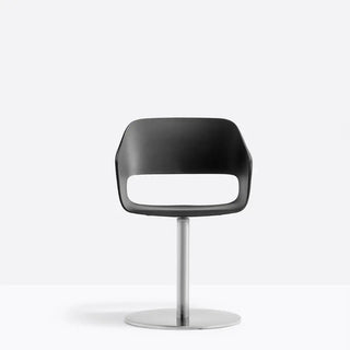 Pedrali Babila 2765 swivel armchair with brushed steel base