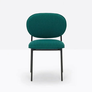Pedrali Blume 2950 chair with upholstered seat and back and anodized aluminium structure