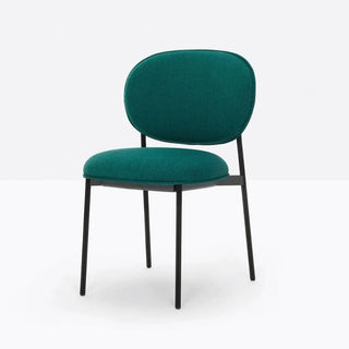 Pedrali Blume 2950 chair with upholstered seat and back and anodized aluminium structure