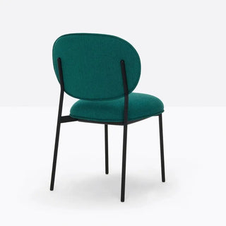 Pedrali Blume 2950 chair with upholstered seat and back and anodized aluminium structure