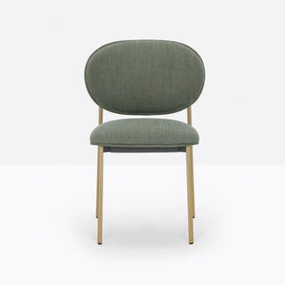 Pedrali Blume 2950 chair with upholstered seat and back and anodized aluminium structure