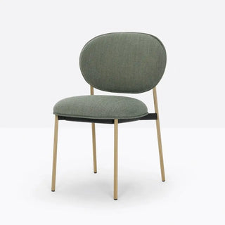 Pedrali Blume 2950 chair with upholstered seat and back and anodized aluminium structure