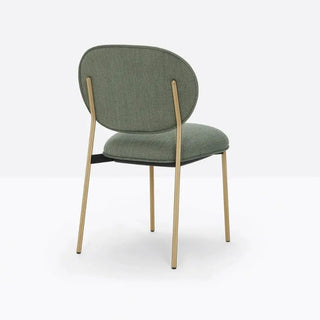 Pedrali Blume 2950 chair with upholstered seat and back and anodized aluminium structure