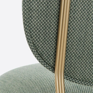 Pedrali Blume 2950 chair with upholstered seat and back and anodized aluminium structure