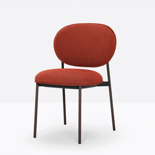 Pedrali Blume 2950 chair with upholstered seat and back and anodized aluminium structure