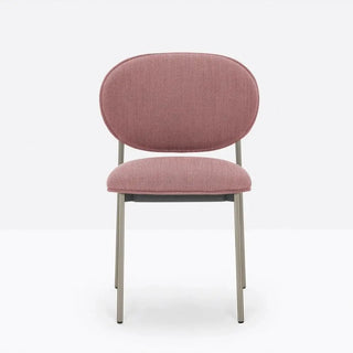 Pedrali Blume 2950 chair with upholstered seat and back and anodized aluminium structure