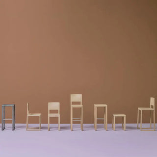 Pedrali Brera oak stool with backrest
