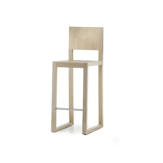 Pedrali Brera oak stool with backrest