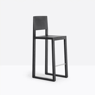 Pedrali Brera oak stool with backrest