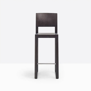 Pedrali Brera oak stool with backrest
