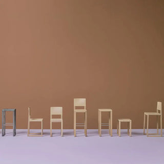 Pedrali Brera oak stool with backrest