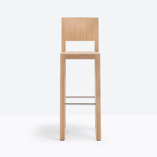 Pedrali Brera oak stool with backrest