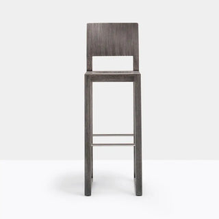 Pedrali Brera oak stool with backrest