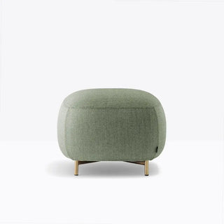 Pedrali Buddy upholstered pouf h. 40 cm. - 15.75 in. with aluminium structure