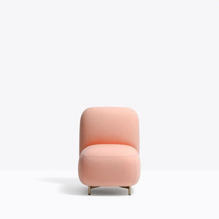Pedrali Buddy upholstered armchair h. 40 cm. - 15.75 in. with aluminium structure