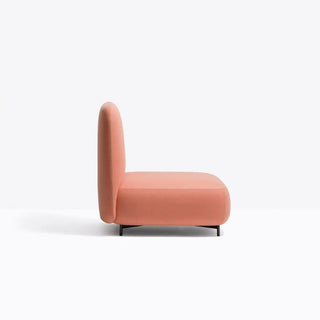 Pedrali Buddy upholstered armchair h. 40 cm. - 15.75 in. with aluminium structure