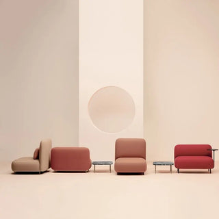 Pedrali Buddy upholstered armchair h. 40 cm. - 15.75 in. with aluminium structure