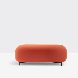 Pedrali Buddy upholstered pouf h. 45 cm. - 17.72 in. with aluminium structure