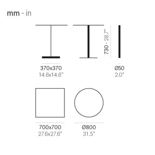 Pedrali Concrete 855 concrete table base