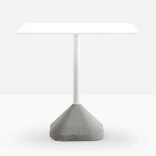 Pedrali Concrete 855 table h. 73 cm - 28.74 in. with solid laminate top