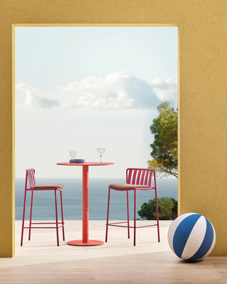 Pedrali Coney metal stool with backrest