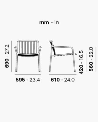 Pedrali Coney 3649 metal lounge armchair