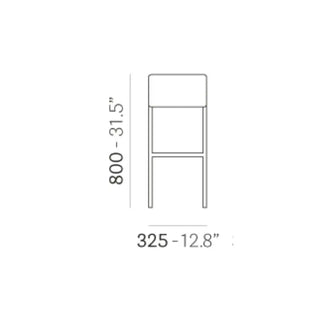 Pedrali Cube steel stool with upholstered seat