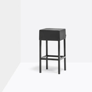 Pedrali Cube steel stool with upholstered seat