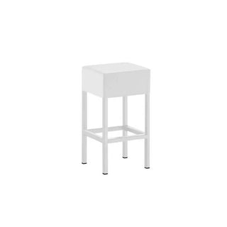 Pedrali Cube steel stool with upholstered seat