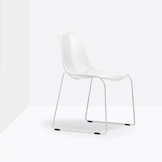 Pedrali Day Dream 401 chair with steel sled base and polycarbonate seat White BI100 White BI - Buy now on ShopDecor - Discover the best products by PEDRALI design
