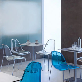 Pedrali Day Dream 405 chair with steel legs and polycarbonate seat - Buy now on ShopDecor - Discover the best products by PEDRALI design