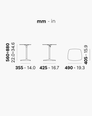 Pedrali Diego 5910 height-adjustable side table - Buy now on ShopDecor - Discover the best products by PEDRALI design