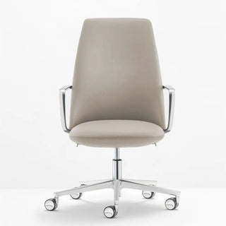 Pedrali Elinor 3755 padded swivel chair with aluminium structure