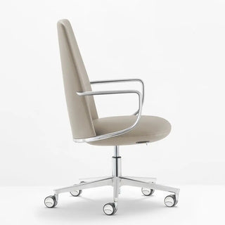 Pedrali Elinor 3755 padded swivel chair with aluminium structure