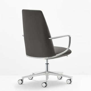 Pedrali Elinor 3755 padded swivel chair with aluminium structure