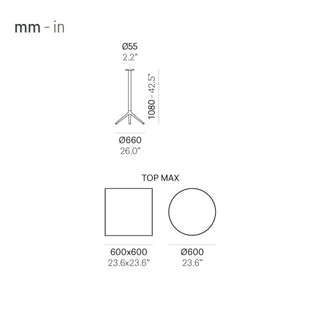 Pedrali Elliot high aluminium table base