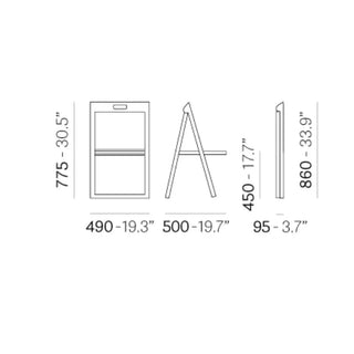 Pedrali Enjoy 460 polypropylene foldable chair