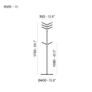 Pedrali Flag 5144B floor coat hanger with bag hangers - Buy now on ShopDecor - Discover the best products by PEDRALI design