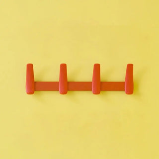 Pedrali Flag Wall 5150W wall-mounted coat hanger Orange AR400 Orange AR 4 Hooks - Buy now on ShopDecor - Discover the best products by PEDRALI design