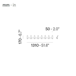 Pedrali Flag Wall 5150W wall-mounted coat hanger - Buy now on ShopDecor - Discover the best products by PEDRALI design